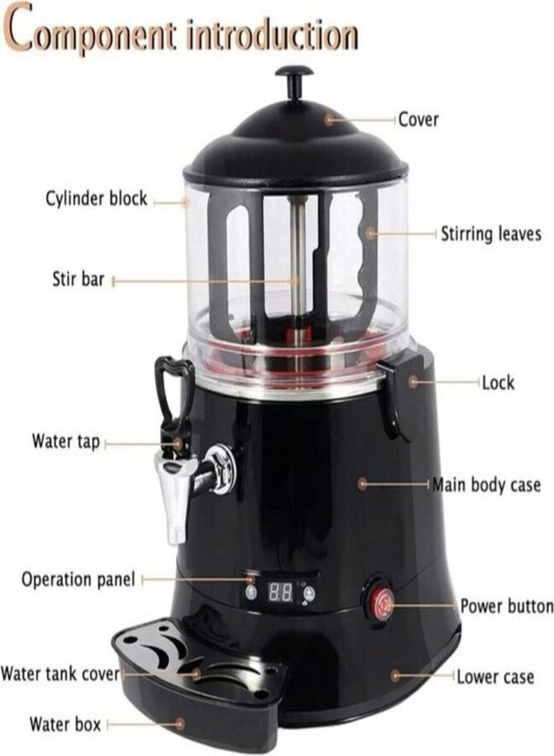 KitchTron Commercial Chocolate Melter Machine 5L | Hot Chocolate Machine with Digital Temperature Control 30°C–90°C | LED Display Stainless Steel Chocolate Dispenser | Warmer for Coffee, Milk & Tea - Image 5